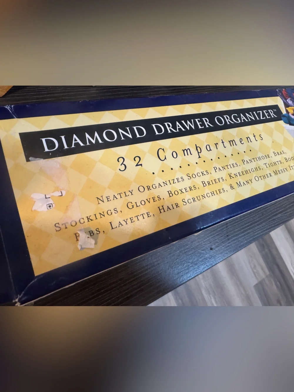 32-Compartment Yellow Drawer Divider